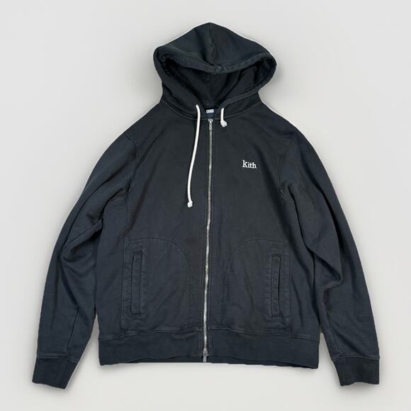 KITH Williams V Zip Up Hoodie Black Size Medium - Picture 1 of 8